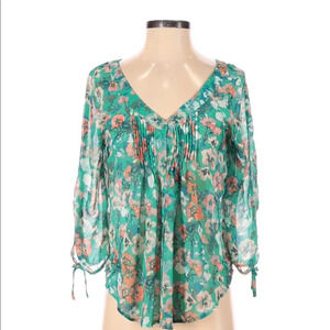 LC Lauren Conrad xsmall dainty boho floral blouse